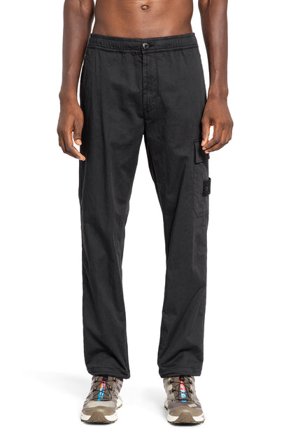 STONE ISLAND MAN BLACK TROUSERS