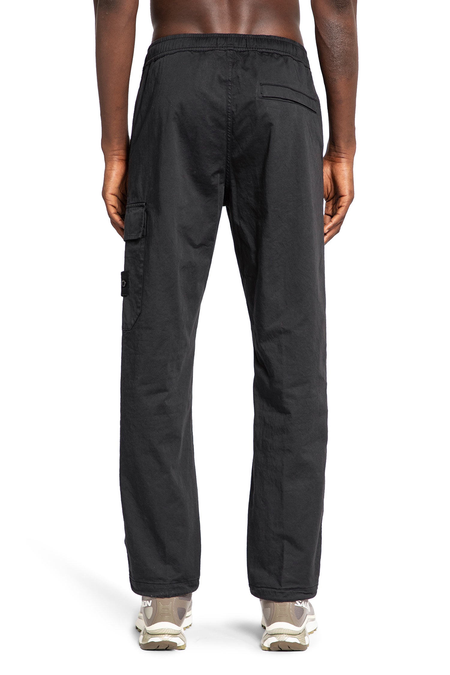 STONE ISLAND MAN BLACK TROUSERS