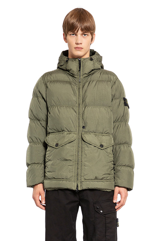 STONE ISLAND MAN GREEN JACKETS