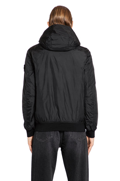 STONE ISLAND MAN BLACK JACKETS