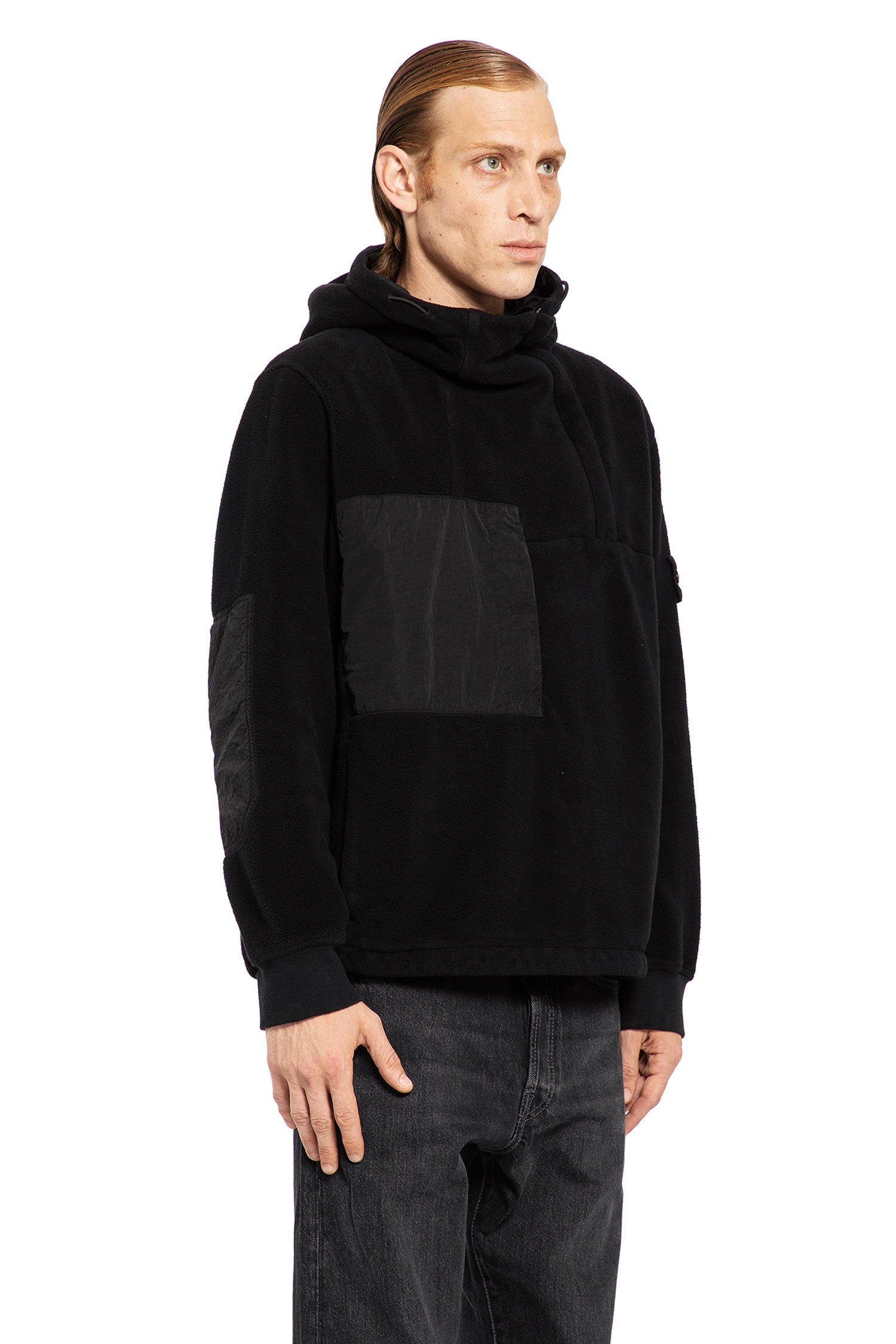 STONE ISLAND MAN BLACK SWEATSHIRTS