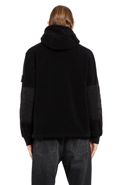 STONE ISLAND MAN BLACK SWEATSHIRTS