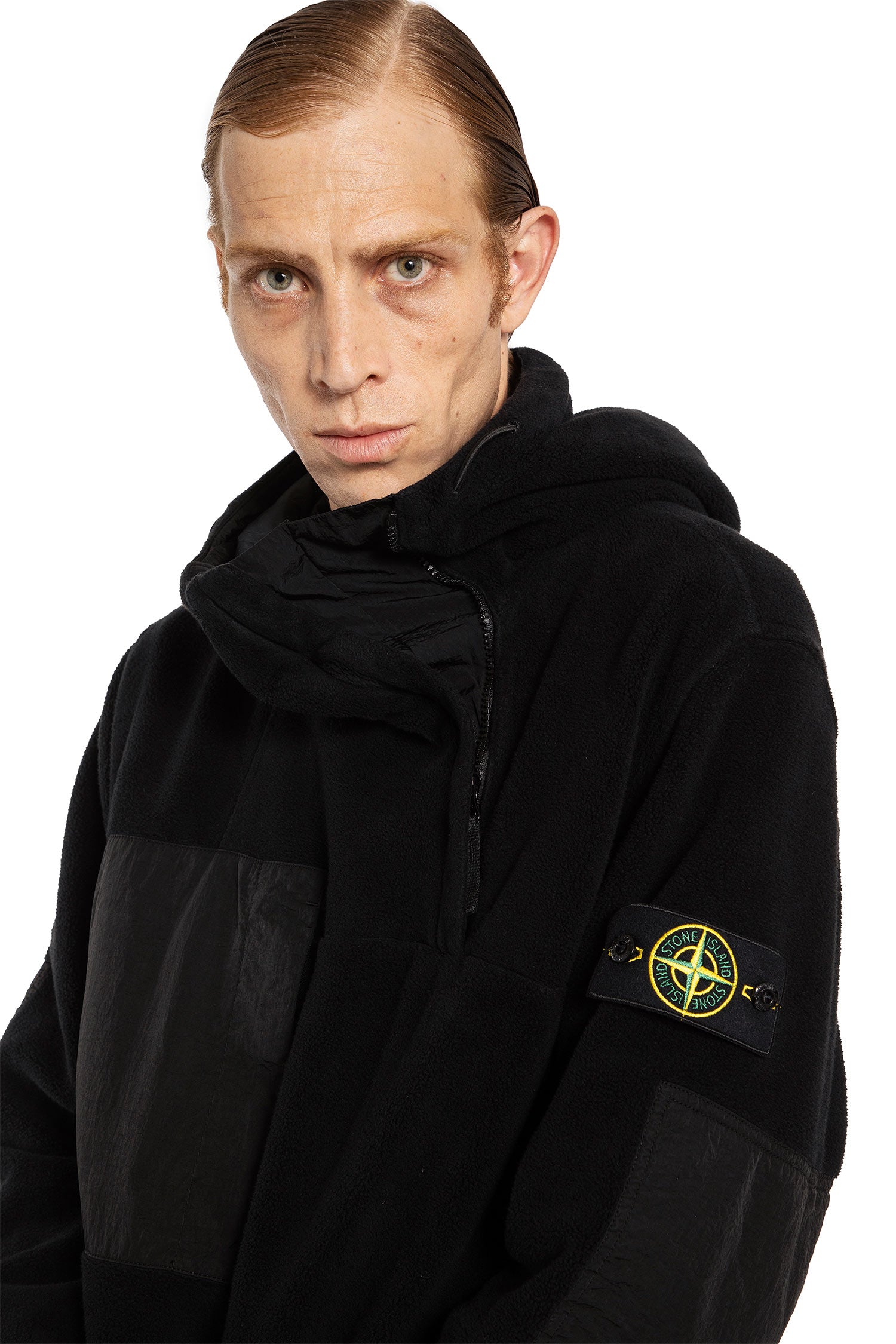 STONE ISLAND MAN BLACK SWEATSHIRTS