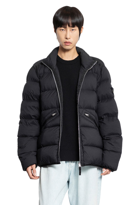 STONE ISLAND MAN BLACK JACKETS