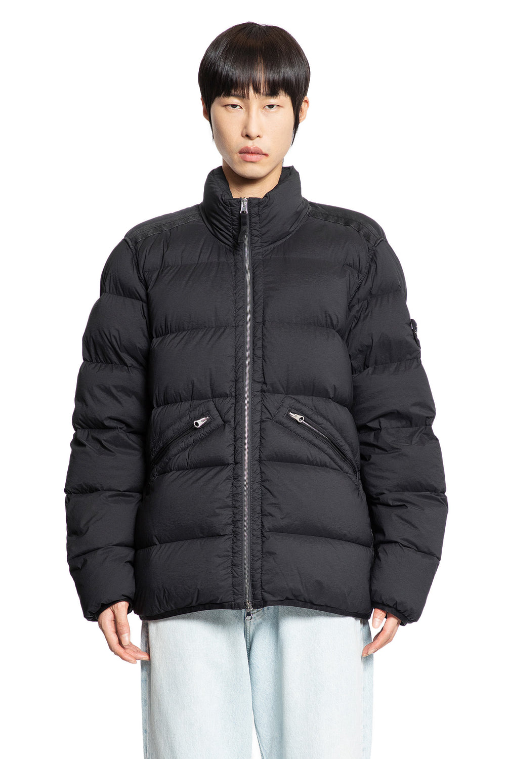 STONE ISLAND MAN BLACK JACKETS