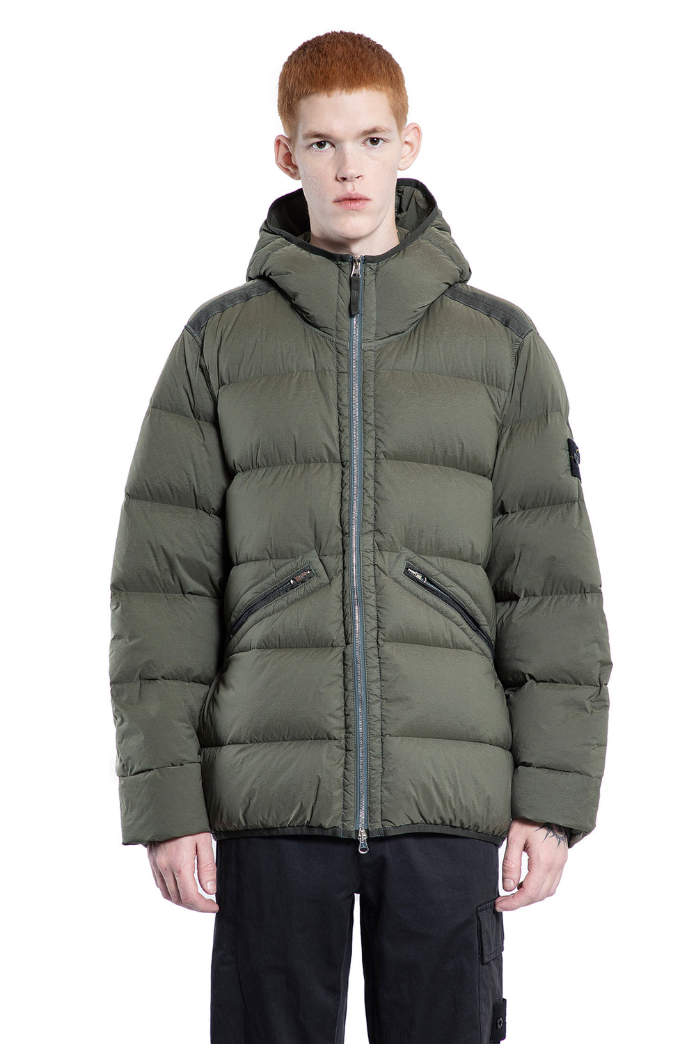 STONE ISLAND MAN GREEN JACKETS