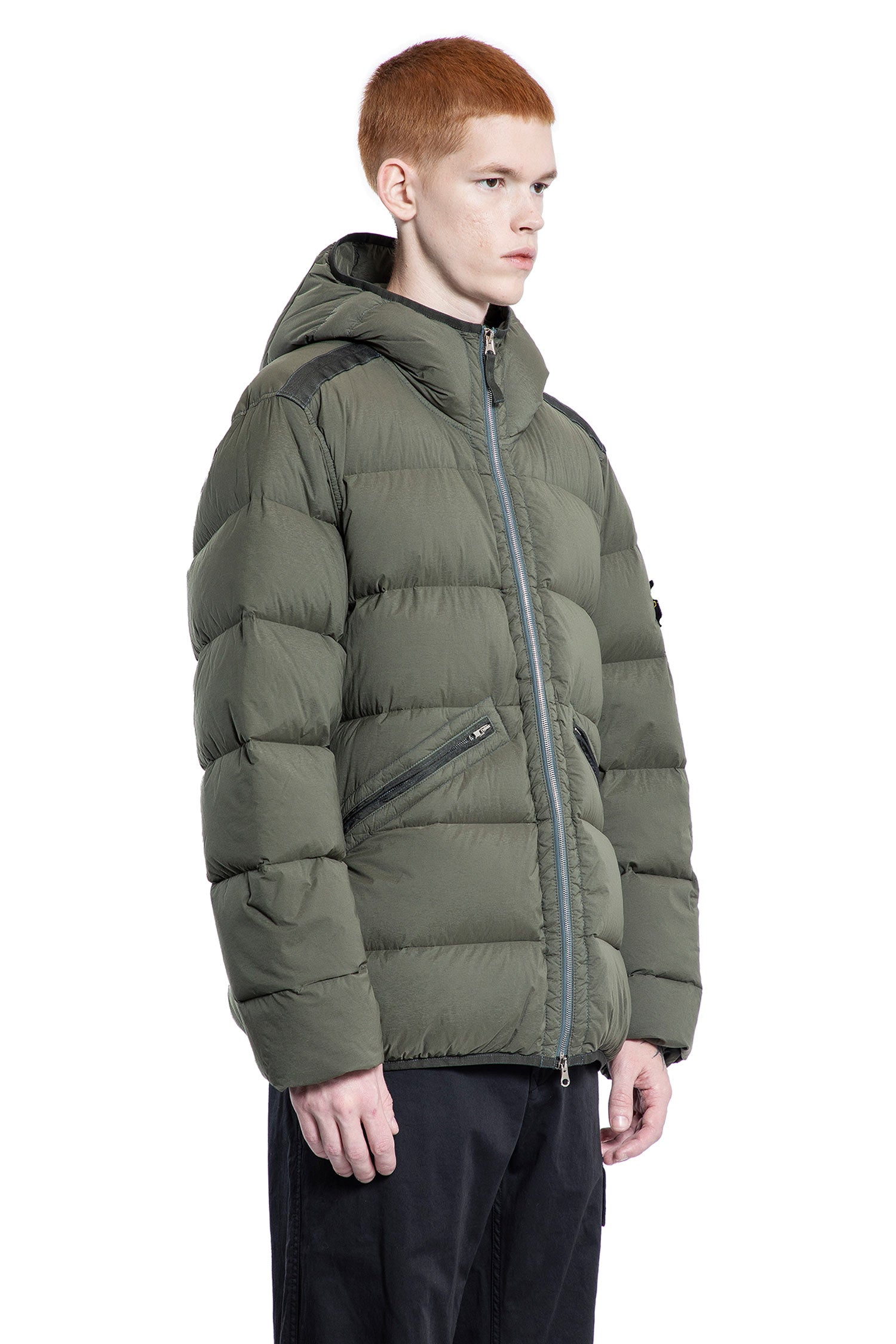 STONE ISLAND MAN GREEN JACKETS