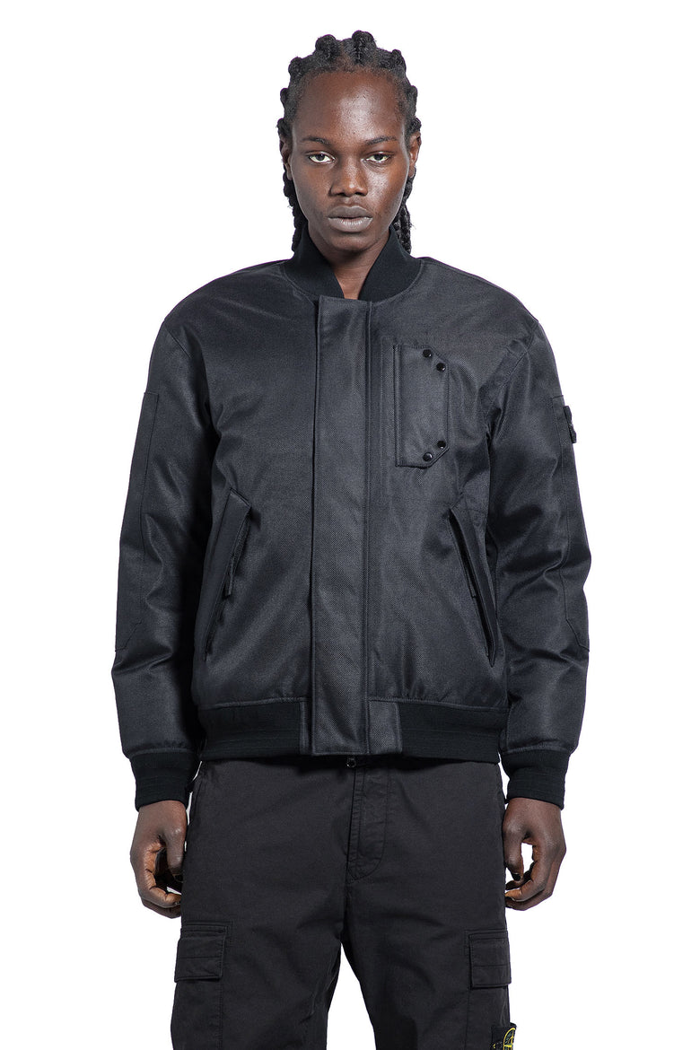 STONE ISLAND MAN BLACK JACKETS