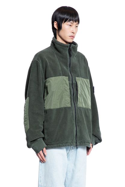 STONE ISLAND MAN GREEN SWEATSHIRTS