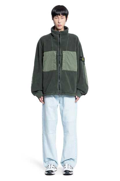 STONE ISLAND MAN GREEN SWEATSHIRTS