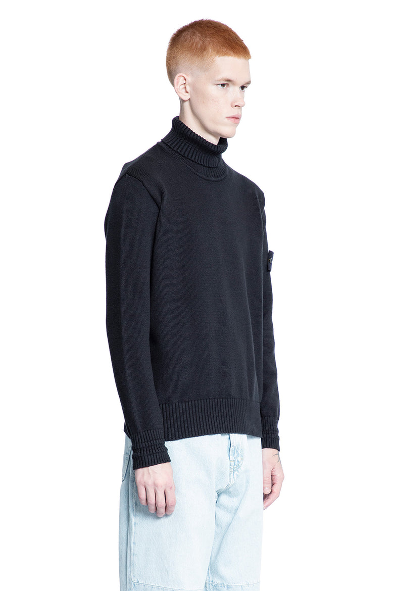 STONE ISLAND MAN BLACK KNITWEAR