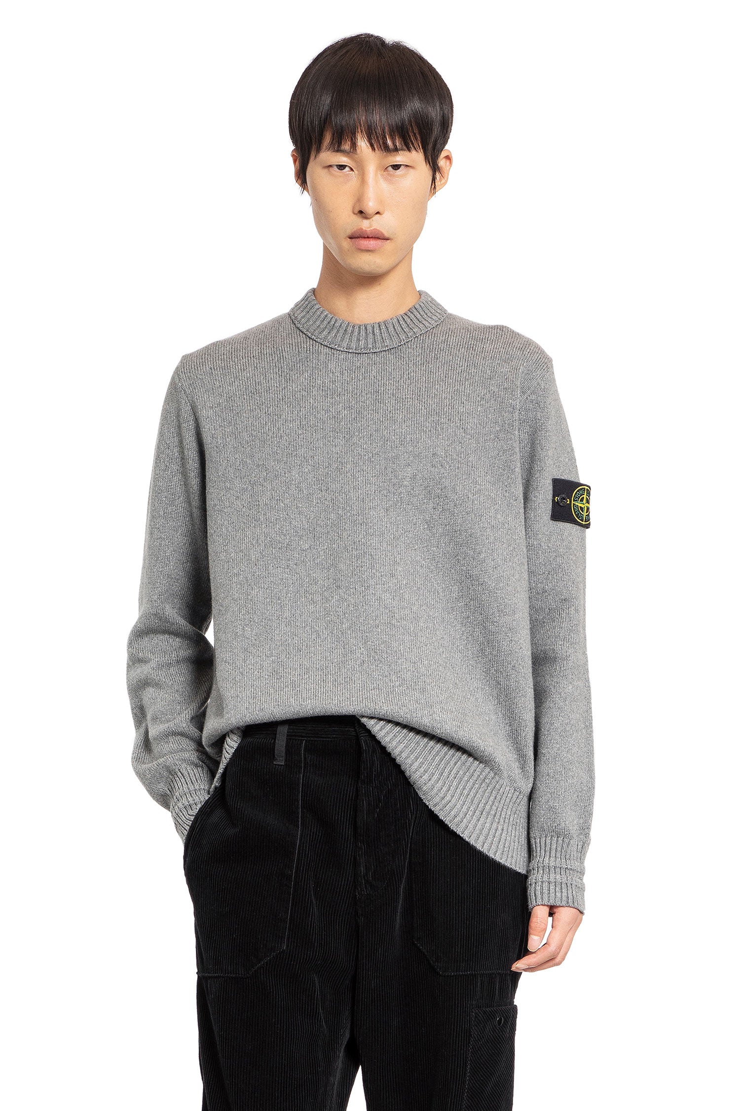 STONE ISLAND MAN GREY KNITWEAR