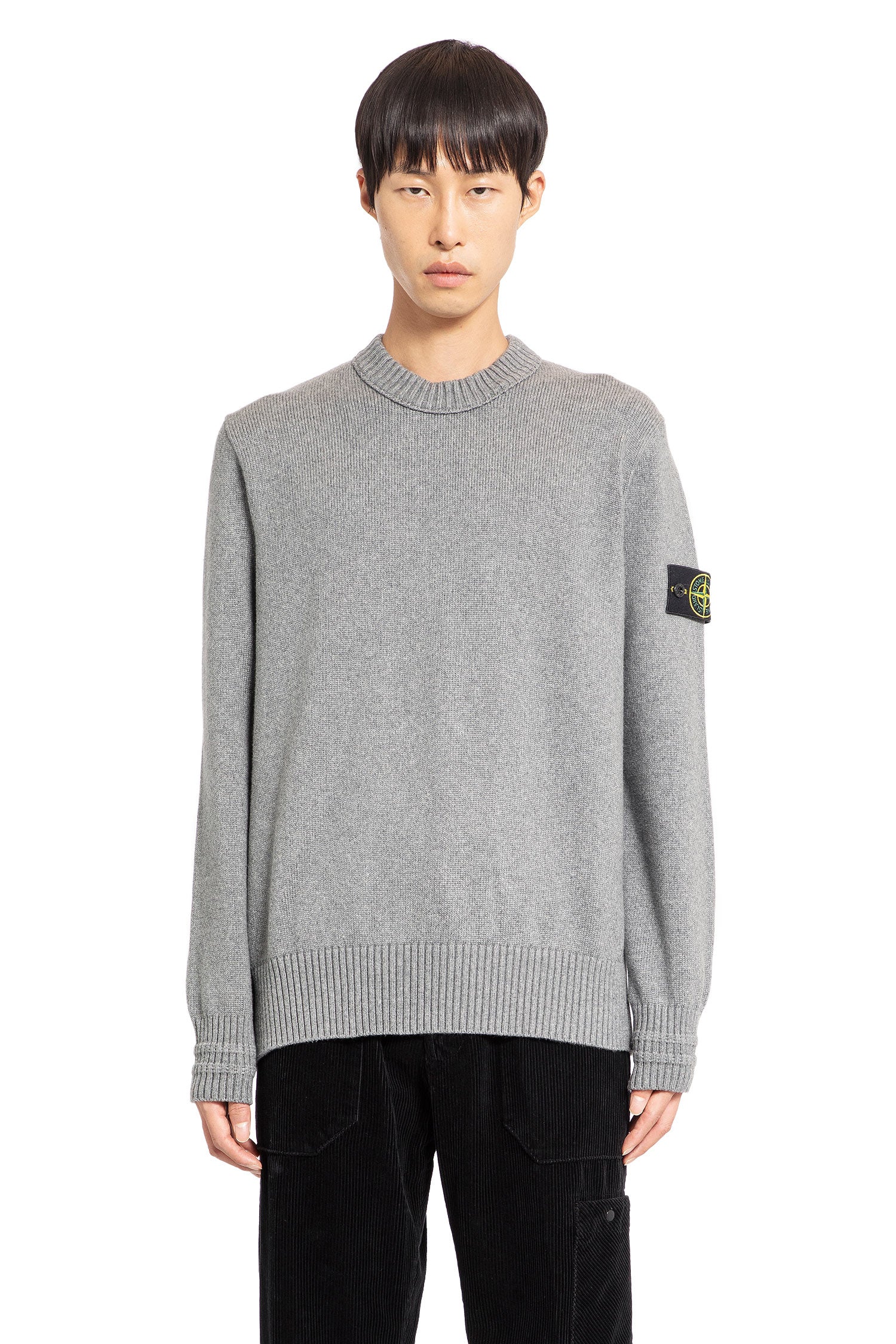 STONE ISLAND MAN GREY KNITWEAR