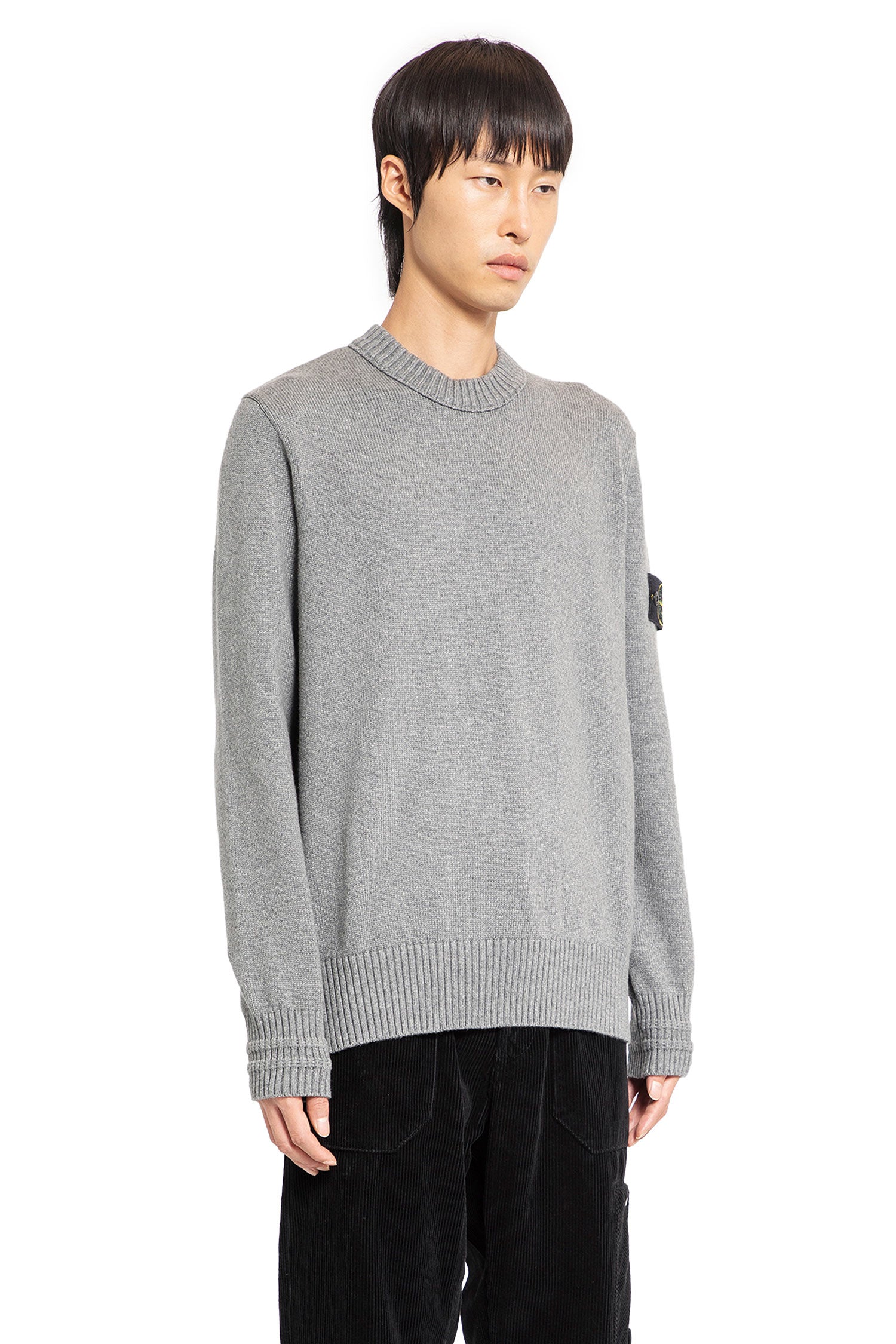 STONE ISLAND MAN GREY KNITWEAR