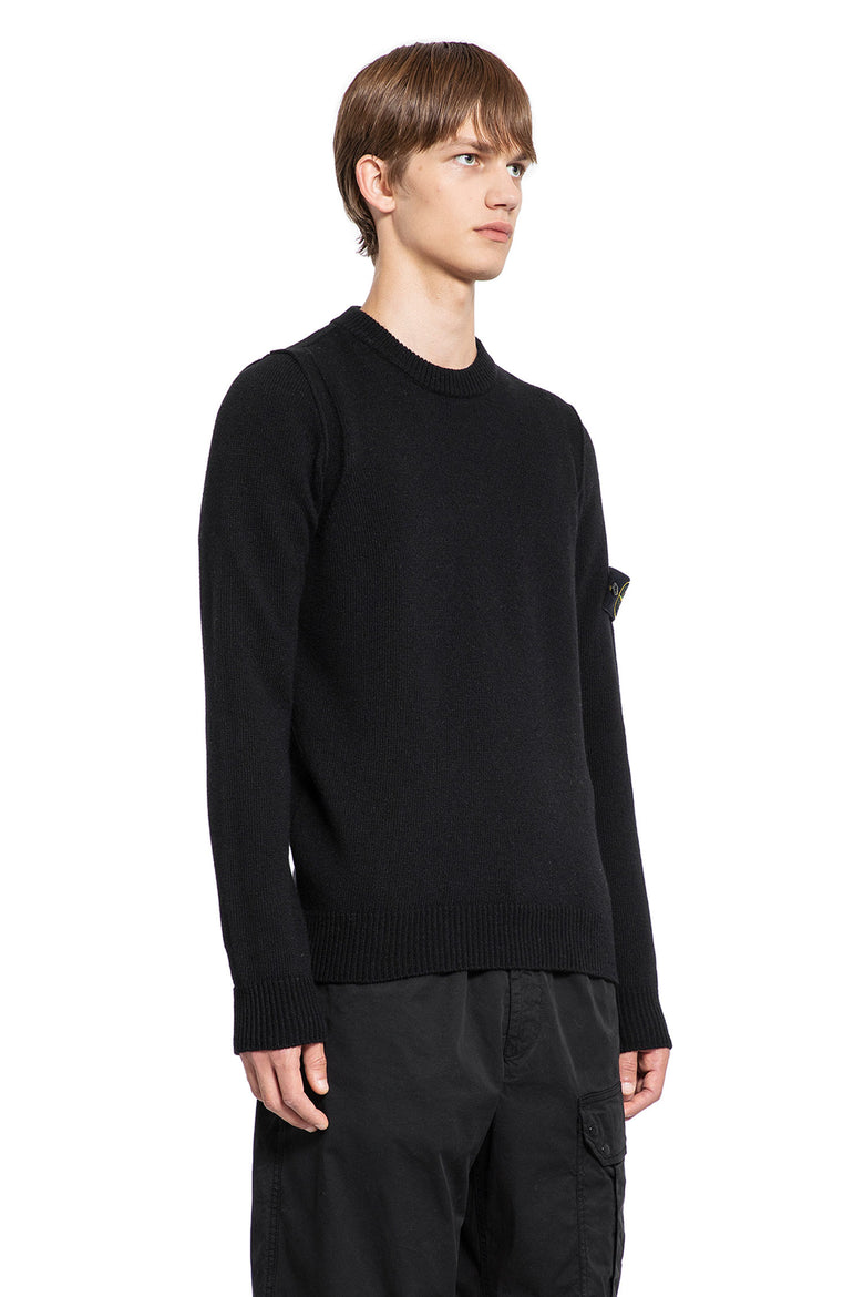 STONE ISLAND MAN BLACK KNITWEAR