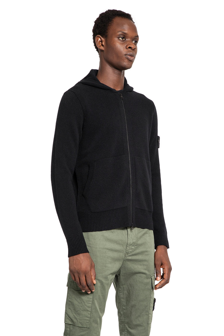 STONE ISLAND MAN BLACK KNITWEAR