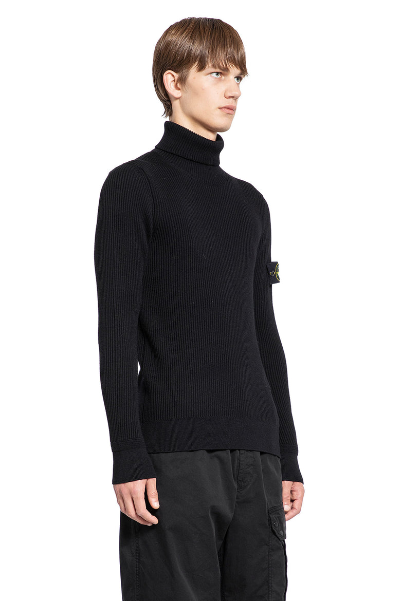 STONE ISLAND MAN BLACK KNITWEAR