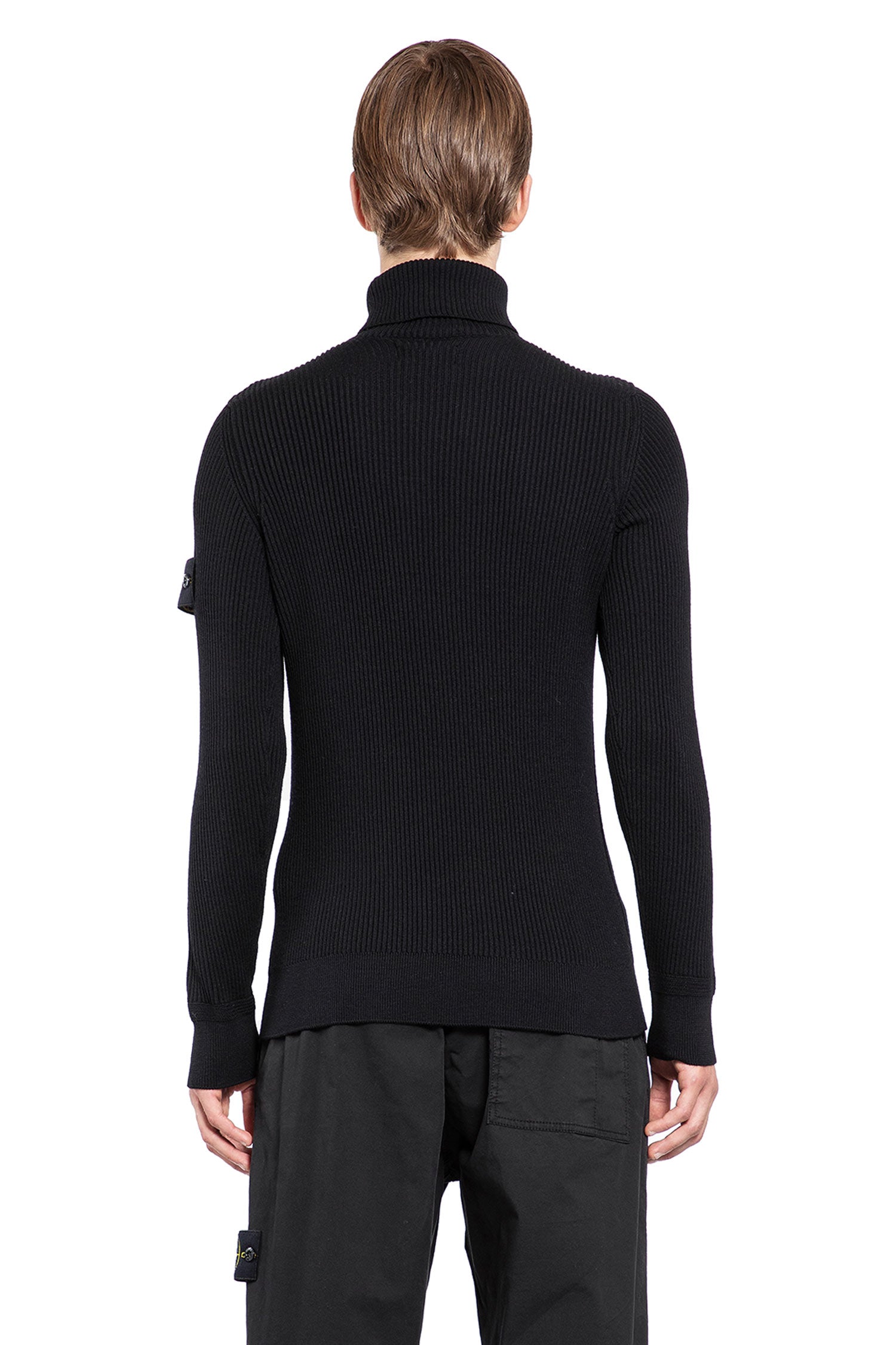 STONE ISLAND MAN BLACK KNITWEAR