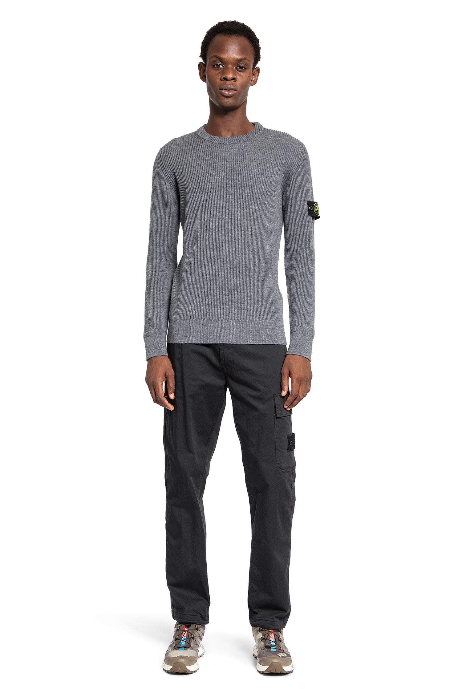 STONE ISLAND MAN GREY KNITWEAR