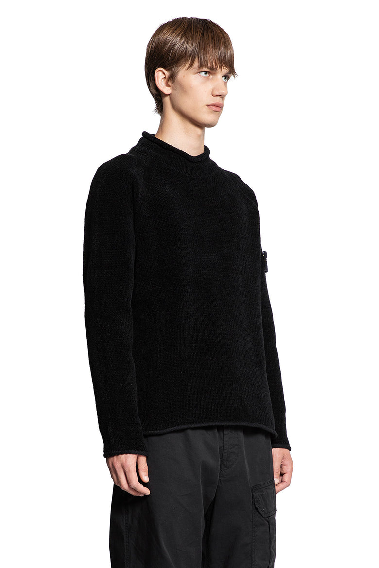 STONE ISLAND MAN BLACK KNITWEAR