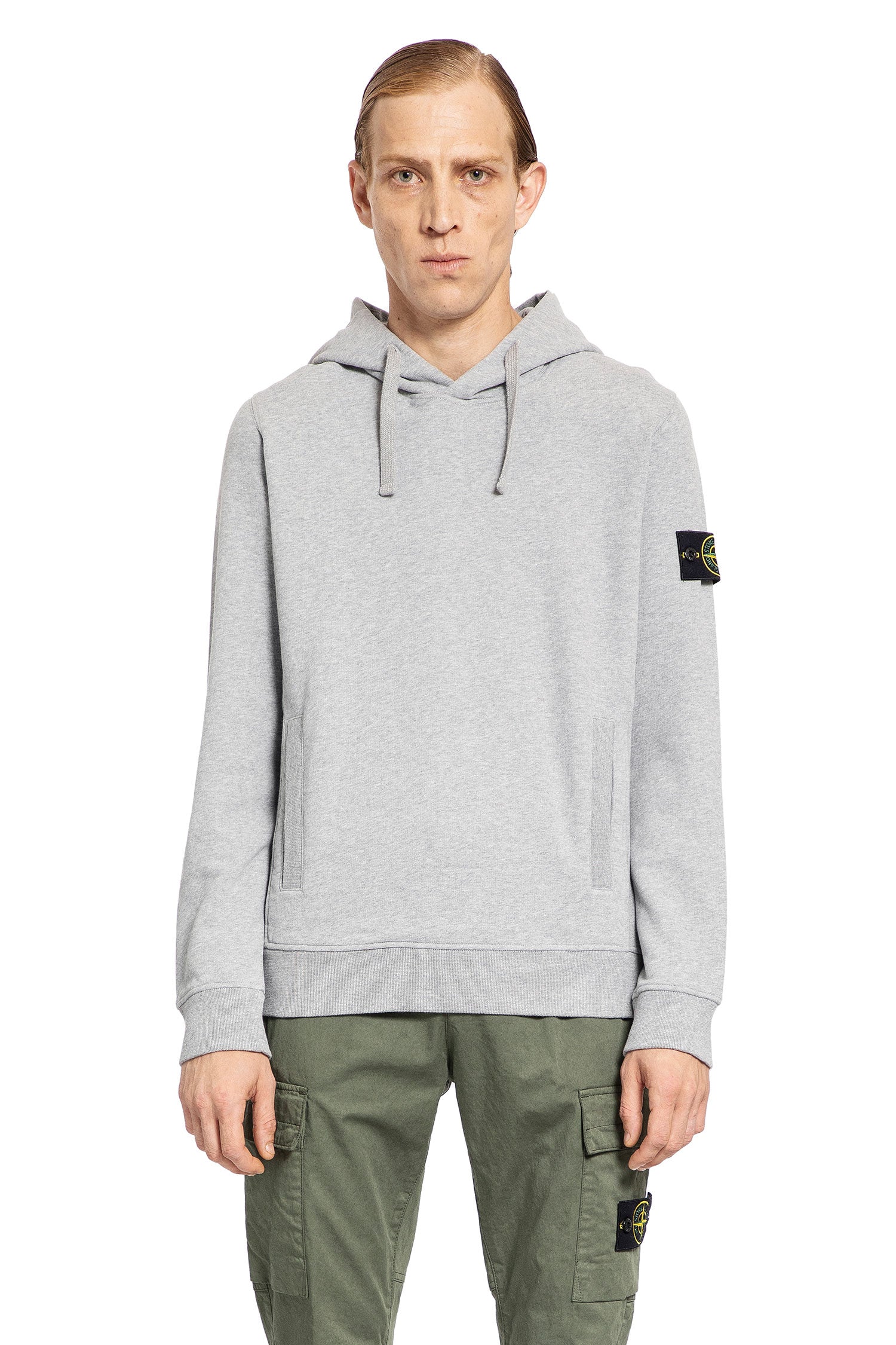 STONE ISLAND MAN GREY SWEATSHIRTS