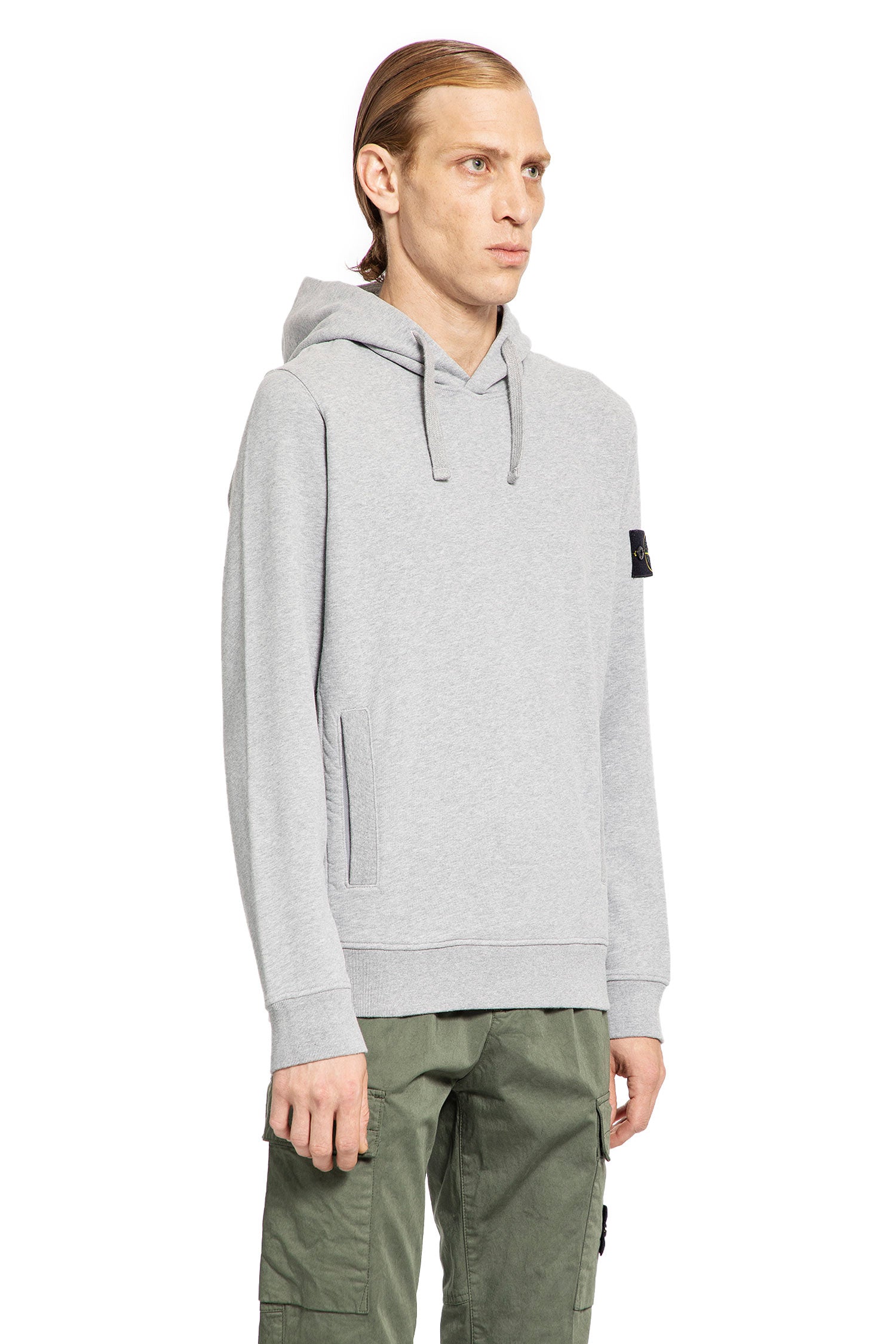 STONE ISLAND MAN GREY SWEATSHIRTS