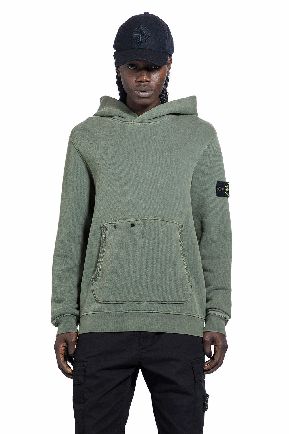 STONE ISLAND MAN GREEN SWEATSHIRTS