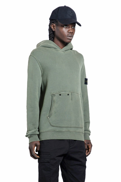 STONE ISLAND MAN GREEN SWEATSHIRTS