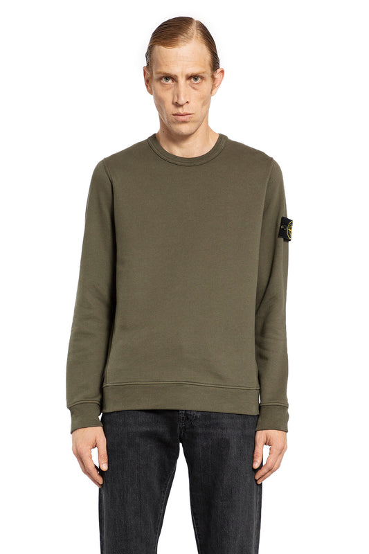 STONE ISLAND MAN GREEN SWEATSHIRTS