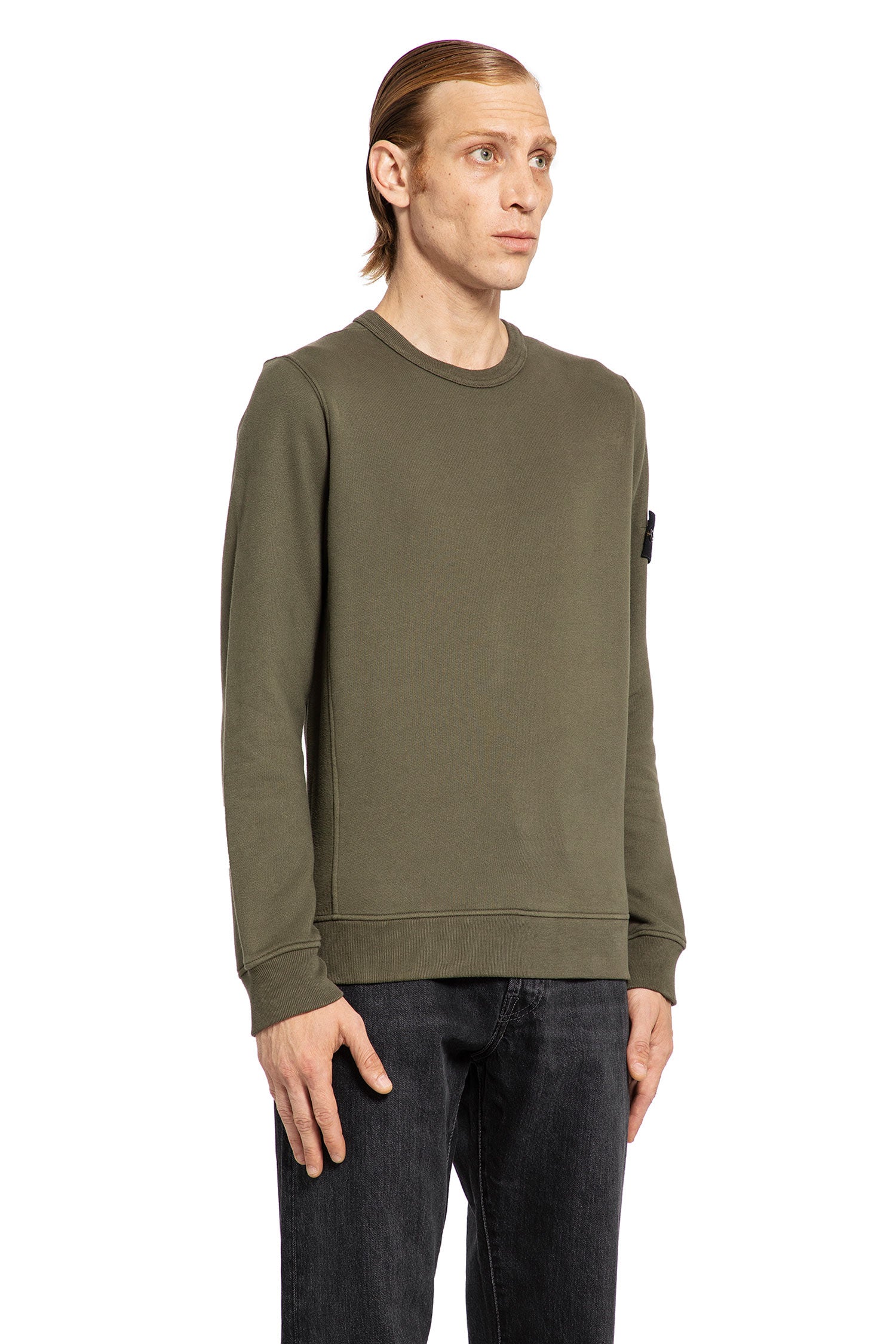 STONE ISLAND MAN GREEN SWEATSHIRTS