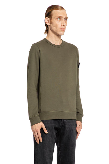 STONE ISLAND MAN GREEN SWEATSHIRTS