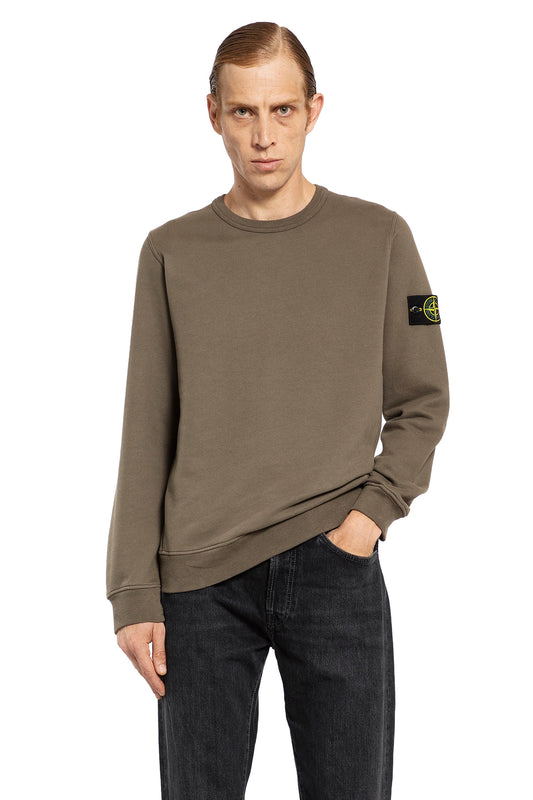 STONE ISLAND MAN BROWN SWEATSHIRTS