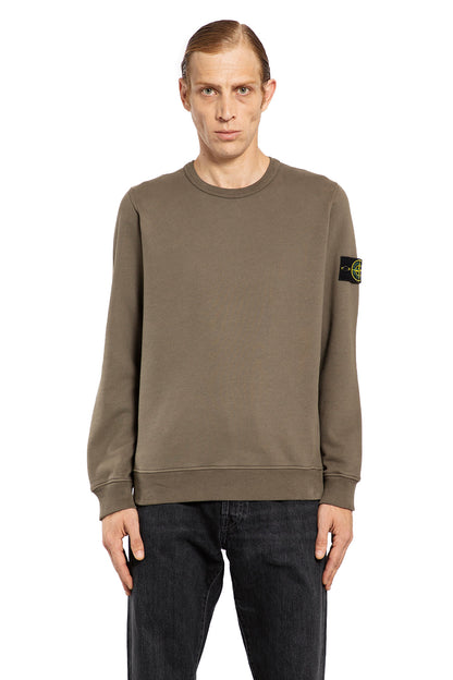 STONE ISLAND MAN BROWN SWEATSHIRTS