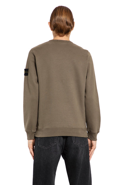 STONE ISLAND MAN BROWN SWEATSHIRTS