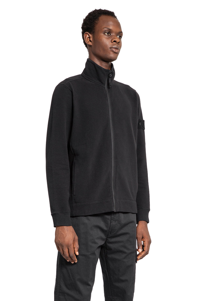 STONE ISLAND MAN BLACK SWEATSHIRTS