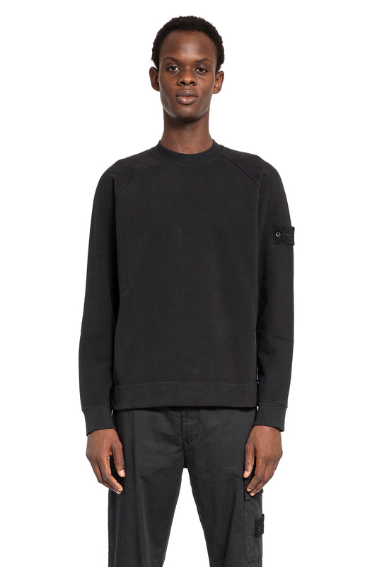 STONE ISLAND MAN BLACK SWEATSHIRTS