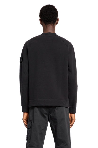 STONE ISLAND MAN BLACK SWEATSHIRTS