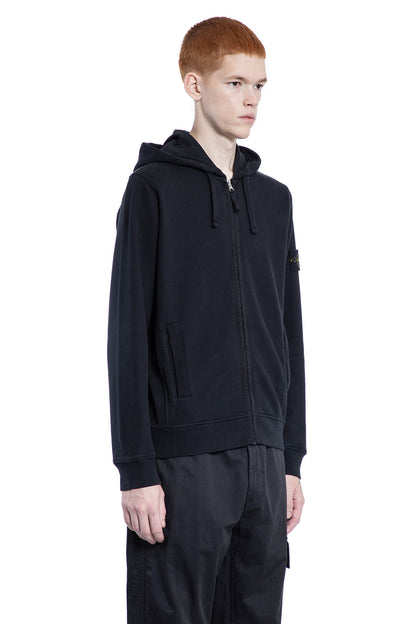 STONE ISLAND MAN BLACK SWEATSHIRTS