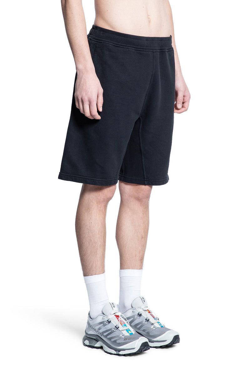 STONE ISLAND MAN BLACK SHORTS & SKIRTS