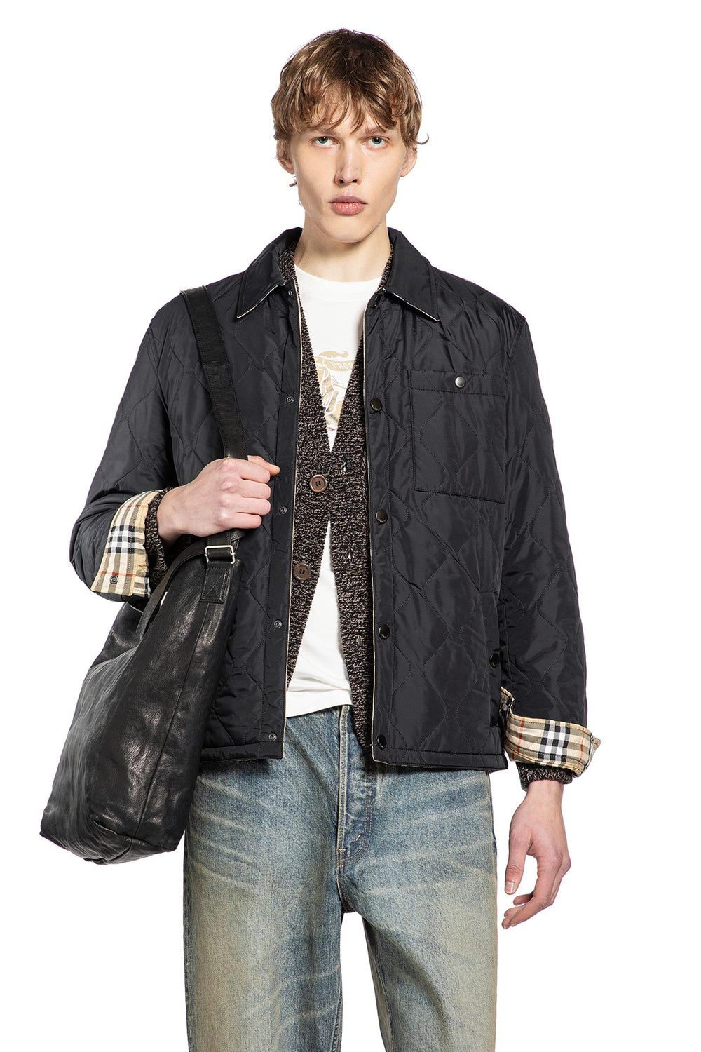 BURBERRY Quilted Nylon Overshirt man