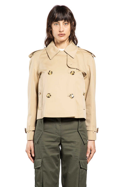 Cropped Gabardine Trench Jacket