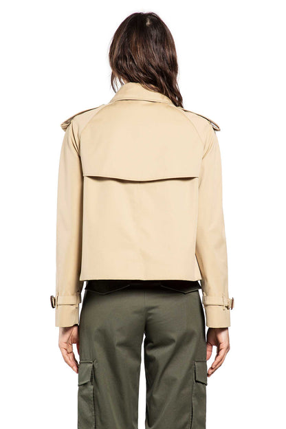 Cropped Gabardine Trench Jacket