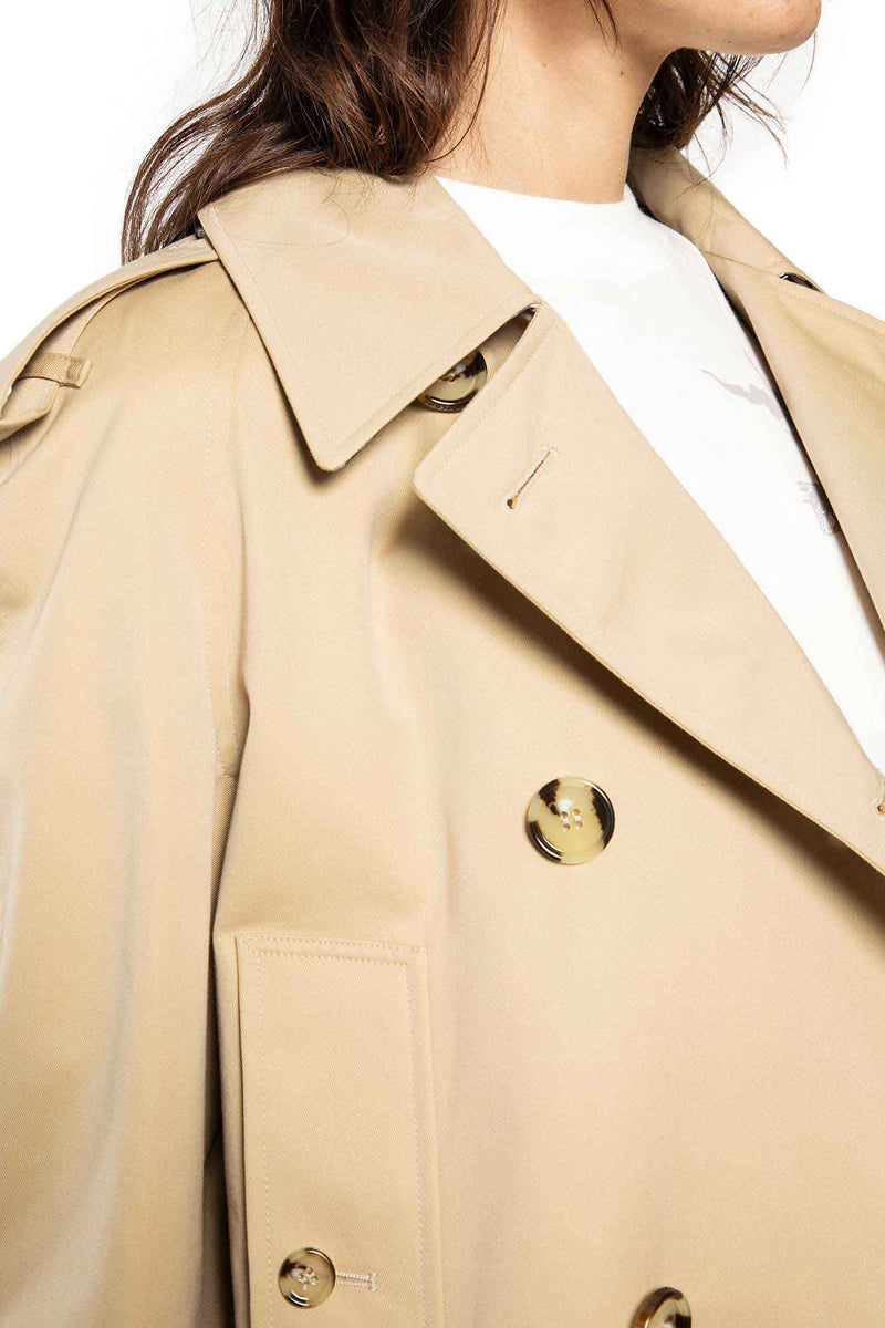 Cropped Gabardine Trench Jacket