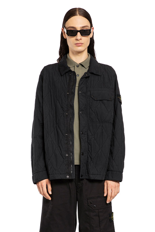 STONE ISLAND MAN BLACK JACKETS