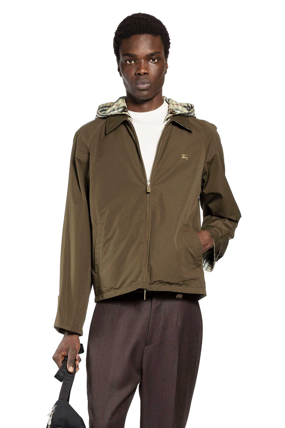 BURBERRY Reversible Check Cotton Jacket man
