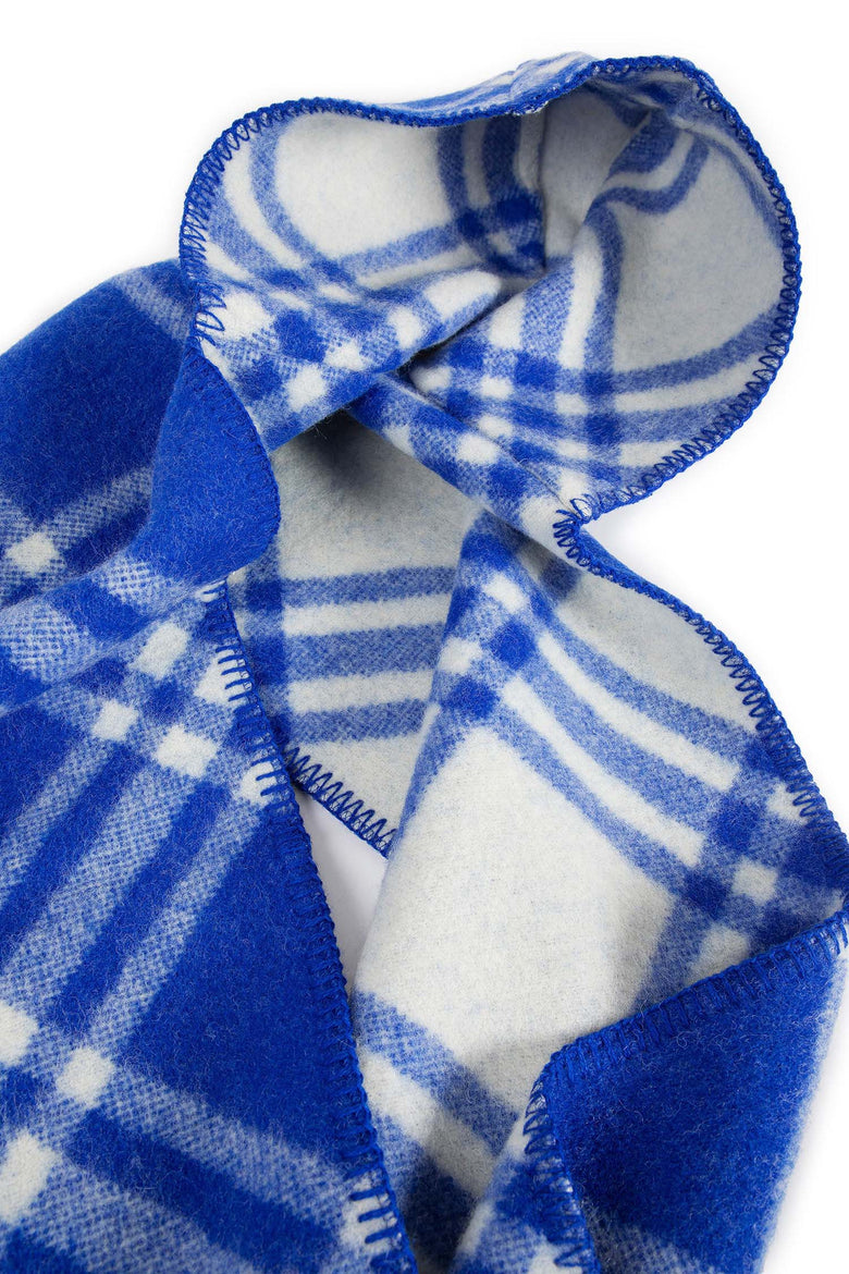 Check Wool Hooded Scarf