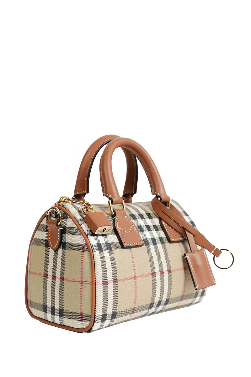 BURBERRY Mini Check Bowling Bag woman