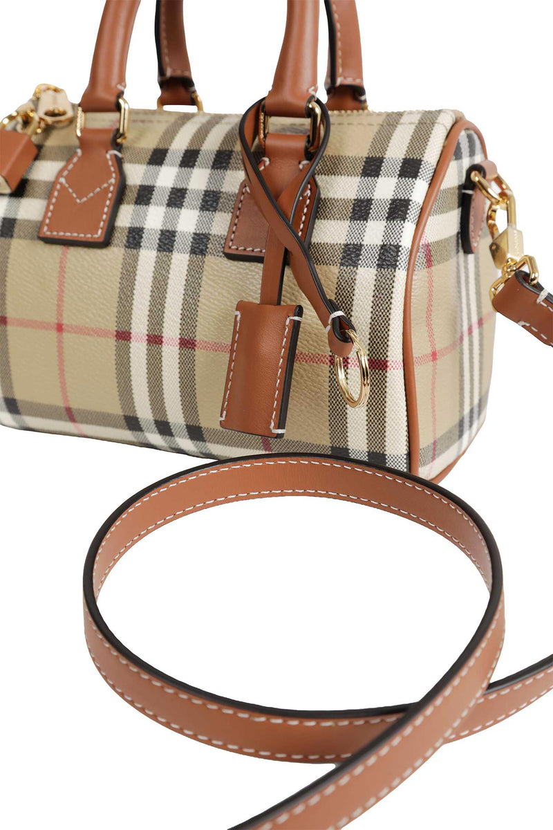BURBERRY Mini Check Bowling Bag woman