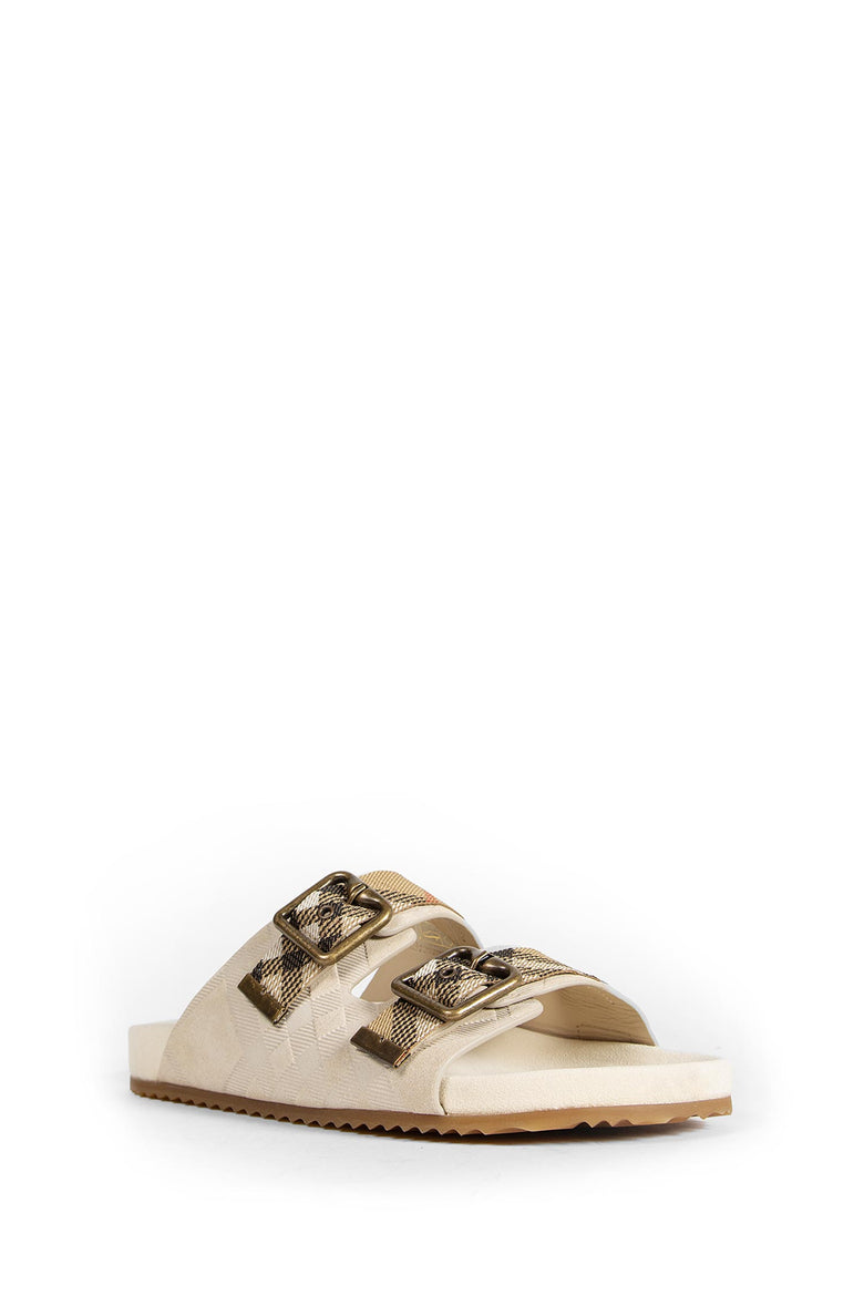 Double Bouckle Checked Sandals
