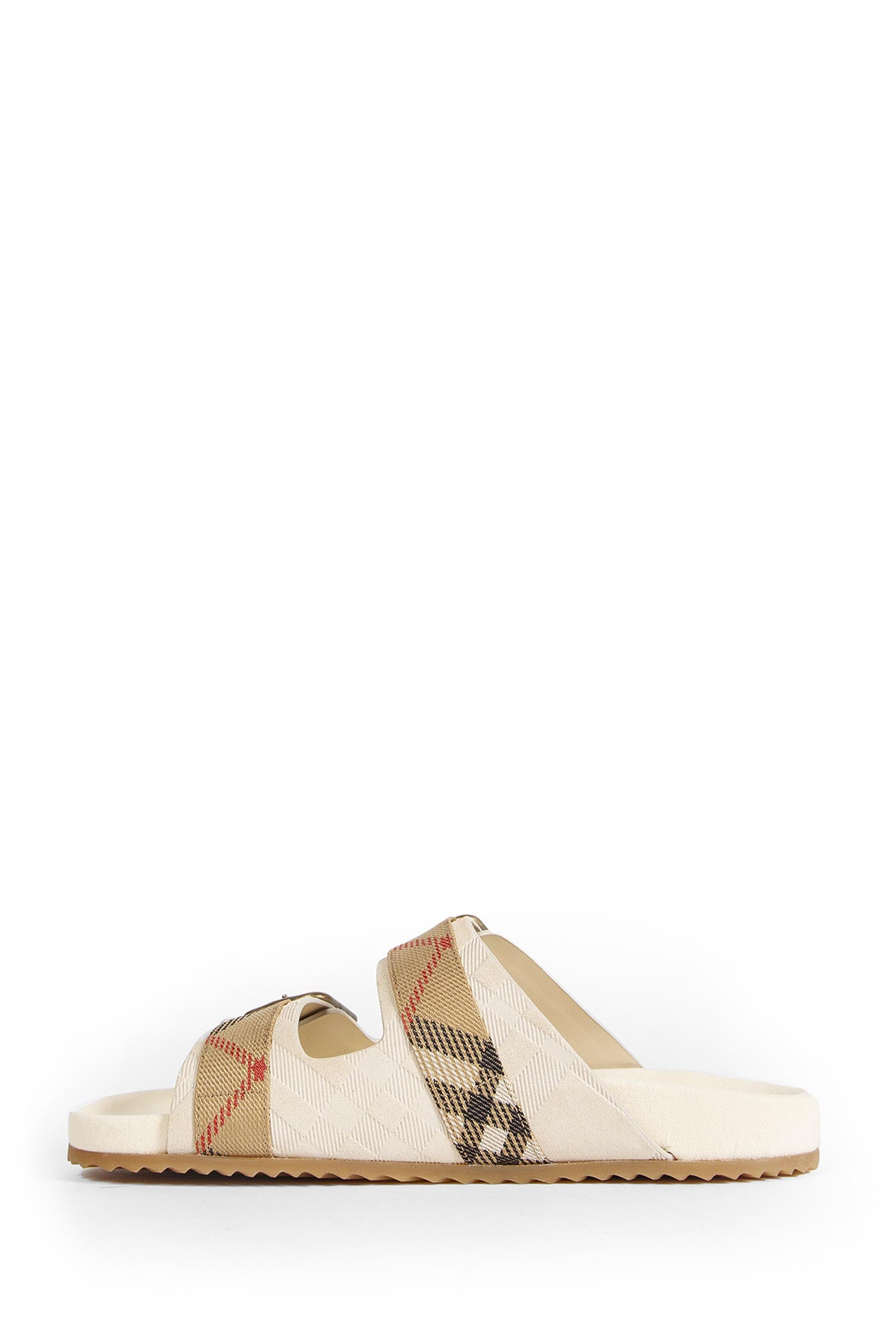Double Bouckle Checked Sandals